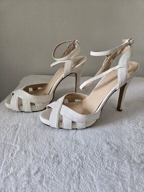 Le Chateau Off White Ankle-Strap High Heel